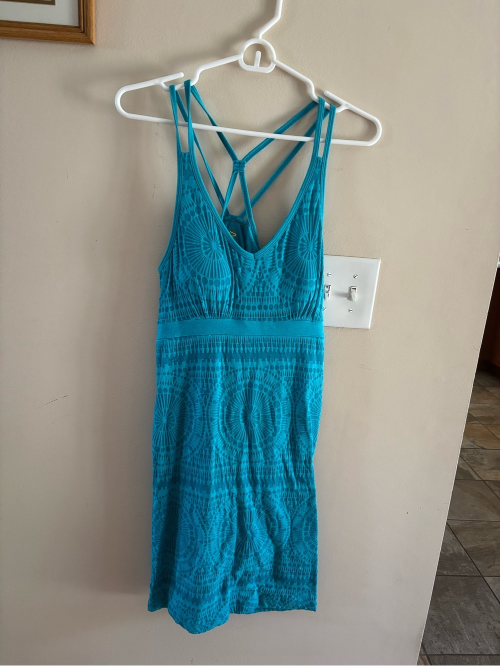 Dakini Teal Strappy Knit Mini Dress